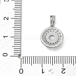 Brass Pave Clear Cubic Zirconia Charms&nbsp;CU-CBA746B-01P
