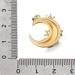 Brass with White Enamel Pendants&nbsp;KK-CBAA632-08G