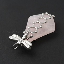 Natural Rose Quartz Pendants&nbsp;G-G870-01P