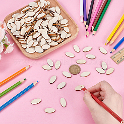 220Pcs Oval DIY Blank Wood Crafts&nbsp;DIY-AR0004-94