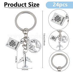 24Pcs Alloy Keychain&nbsp;KEYC-DC00041