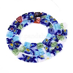 Handmade Millefiori Lampwork Beads Strands&nbsp;LAMP-T021-30A