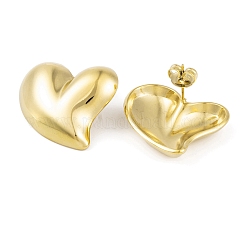 Left and Right Ion Plating(IP) 304 Stainless Steel Stud Earrings for Women&nbsp;EJEW-A049-06G