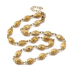 304 Stainless Steel Ladybug Link Chain Necklaces for Women Men&nbsp;NJEW-K249-21B-G