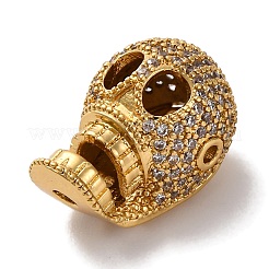 Rack Plating Brass with Cubic Zirconia Beads&nbsp;KK-S406-12G