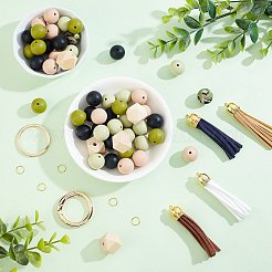 DIY Beaded Keychain Wristlet Making Kit&nbsp;DIY-CA0004-42