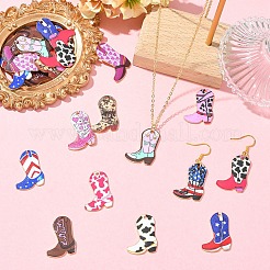 24Pcs 12 Styles Printed Alloy Pendants&nbsp;FIND-YW0011-34