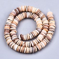 Natural Freshwater Shell Beads Strands&nbsp;X-SHEL-N026-94B-01