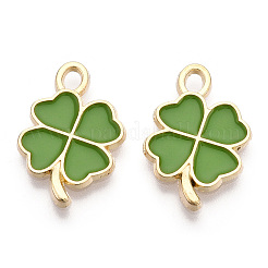 Rack Plating Alloy Enamel Pendants&nbsp;ENAM-N055-088-08LG