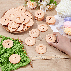 44Pcs Wood Buttons&nbsp;BUTT-PH0001-42B