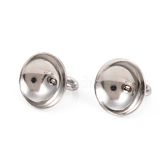 201 Stainless Steel Bead Cap Pendant Bails&nbsp;STAS-L244-27E-P