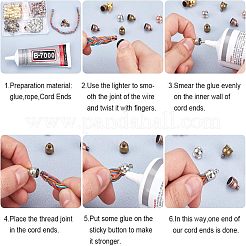 Brass Cord Ends&nbsp;KK-FH0001-52-NF