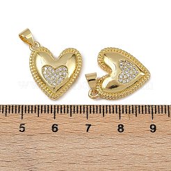 Brass Micro Pave Cubic Zirconia Pendants&nbsp;KK-I358-068G-01