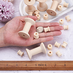 250 Pcs 2 Styles Wooden Empty Spools&nbsp;WOOD-TA0001-58