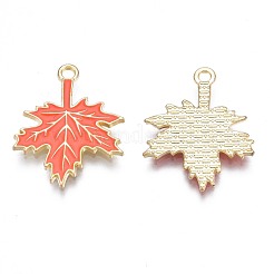 Autumn Theme Rack Plating Alloy Enamel Pendants&nbsp;X-ENAM-N055-068