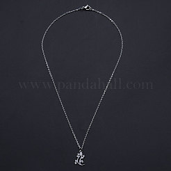 Non-Tarnish 201 Stainless Steel Pendant Necklaces&nbsp;NJEW-S105-JN554-40-1