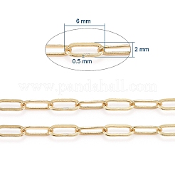 3.28 Feet Soldered Brass Paperclip Chains&nbsp;X-CHC-G005-06G