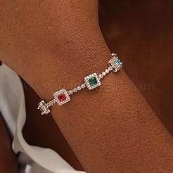 Colorful Cubic Zirconia Tennis Bracelets for Women&nbsp;XZ3226-1