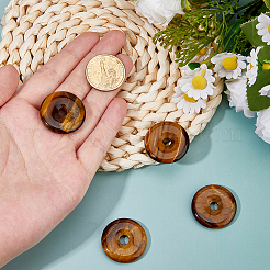 4Pcs Natural Tiger Eye Pendants&nbsp;G-FH0002-67A