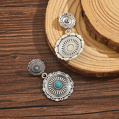 Zinc Alloy & Acrylic Stud Dangle Earrings&nbsp;WG70D1A-02