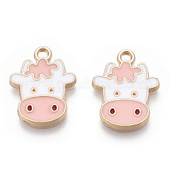 Light Gold Plated Alloy Pendants&nbsp;X-ENAM-T009-20C