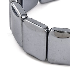 Rectangle Terahertz Stone Beaded Stretch Bracelets for Women Men&nbsp;BJEW-H590-05C