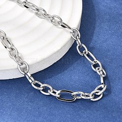 5.5MM 201 Stainless Steel Textured Figaro Chain Necklaces for Unisex&nbsp;NJEW-K302-17P