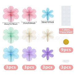 DIY Flower Paper Fans for Wedding Birthday Carnival Welcome Party Decorations&nbsp;DIY-WH0671-189B