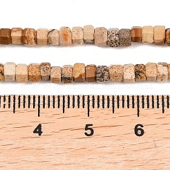 Natural Picture Jasper Beads Strands&nbsp;G-G345-C25-2x4mm