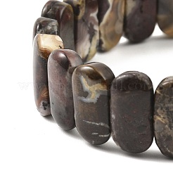 Natural Mexican Agate Oval Stretch Bracelets&nbsp;BJEW-D036-03