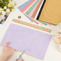 10Pcs 10 Colors Frosted PVC Imitation Leather Fabrics&nbsp;DIY-CL0001-71A