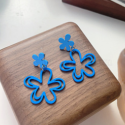 Baking Paint Alloy Dangle Stud Earrings&nbsp;FS-WG7BCF8-02