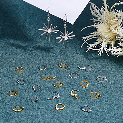 160Pcs 2 Colors Brass Leverback Earring Findings&nbsp;KK-FH0002-92
