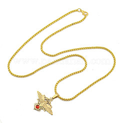 201 Stainless Steel Pendant Necklaces&nbsp;NJEW-H030-06G