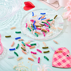100Pcs Two Tone Acrylic Beads&nbsp;MACR-TA0002-80