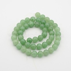 Natural Green Aventurine Round Bead Strands&nbsp;X-G-P070-37-3mm