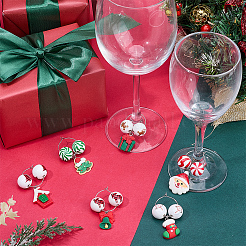 6Pcs Wood Wine Glass Charms&nbsp;AJEW-SC00009