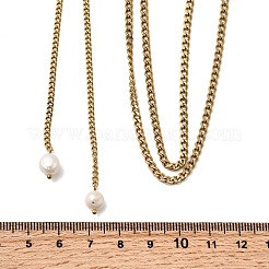 304 Stainless Steel 2-Strand Twisted Chain Necklaces for Women&nbsp;NJEW-K255-61G