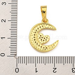 Rack Plating Brass Micro Pave Cubic Zirconia Pendants&nbsp;KK-U035-05G