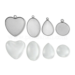 DIY Blank 304 Stainless Steel Pendant Making Kit&nbsp;DIY-FS0005-78