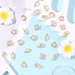 20Pcs 5 Styles Alloy Resin Pendants&nbsp;FIND-YW0010-94G