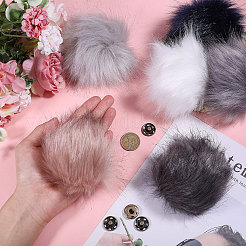 6Pcs 6 Colors Faux Fox Fur Soft Pompom Ball&nbsp;DIY-CA0007-63