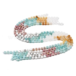 Natural Dyed White Jade & Quartz Crystal & Howlite & Yellow Aventurine & Rhodonite Beads Strands&nbsp;G-H333-03D