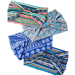 4Pcs 4 Styles Yoga Cloth Exercise Elastic Headbands&nbsp;OHAR-TA0001-16