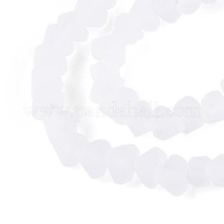Frosted Transparent Glass Beads Strands&nbsp;GLAA-N016-4mm-11