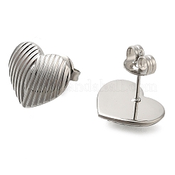 304 Stainless Steel Heart Stud Earrings&nbsp;EJEW-I316-07P