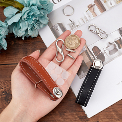 2 Sets 2 Colors PU Leather Keychain&nbsp;KEYC-GF0001-06A