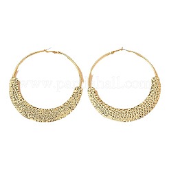 Alloy Hammered Hoop Earrings&nbsp;FS-WGF0C02-01