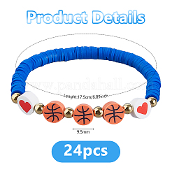 24Pcs Polymer Clay Heishi Beads Stretch Bracelets&nbsp;BJEW-DC00017