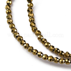 Electroplate Glass Beads Strands&nbsp;EGLA-H107-01A-FP01